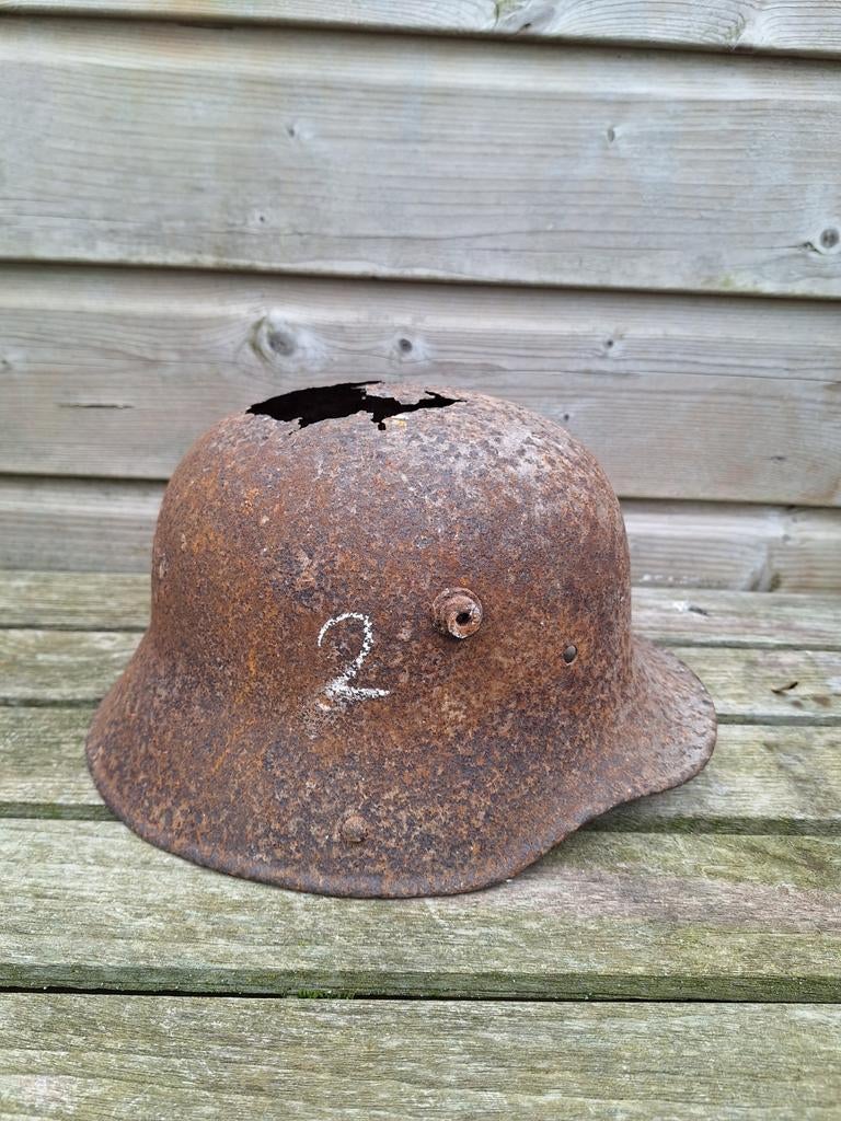M16 helm2 duits wo1 ww1, Verzamelen, Ophalen of Verzenden, Landmacht, Duitsland, Helm of Baret