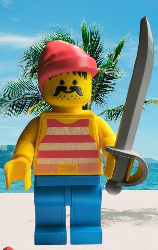 Mega maxi figure van een vintage lego Pirates pirate pi043, Ophalen of Verzenden, Nieuw