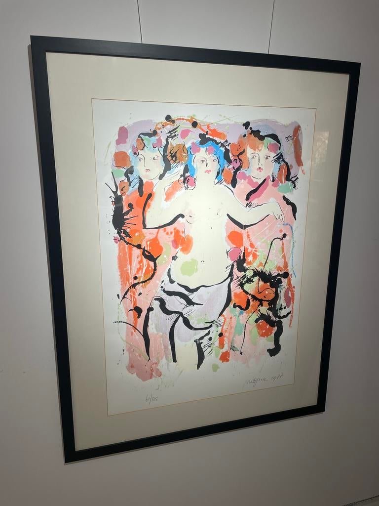 Nik Jonk - 3 Gratiën - Zeefdruk uit 1988, Ophalen