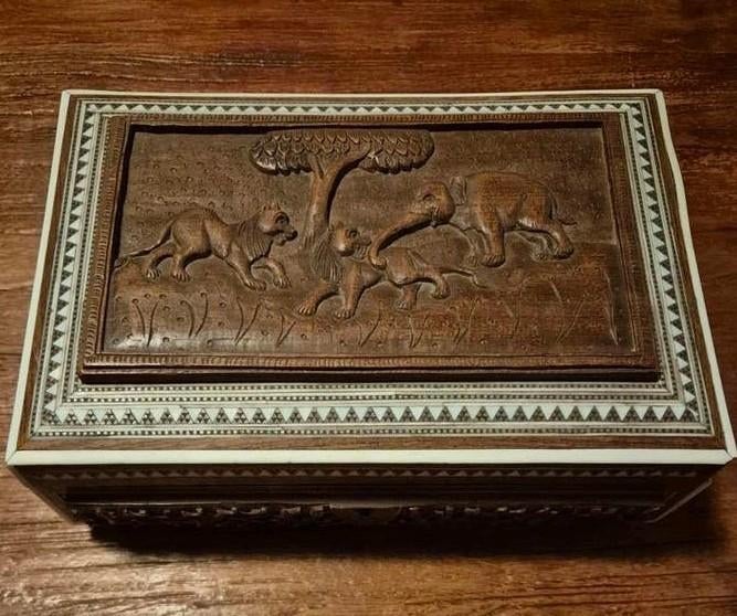 Anglo indiase sieraden doosje, Antiek en Kunst, Ophalen of Verzenden