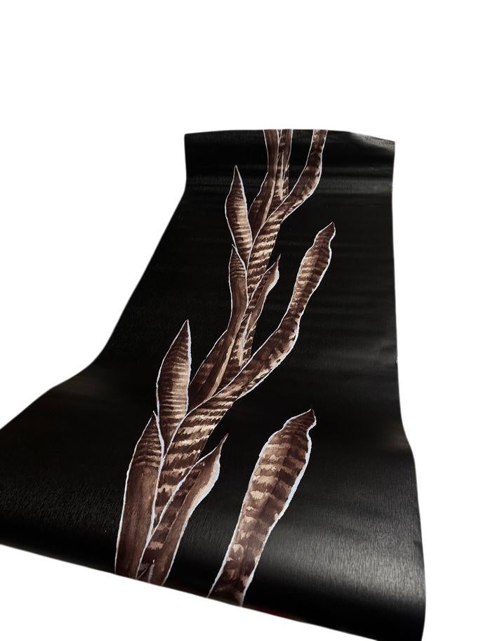 Rasch Behang Zwart met Bladeren – Modern Botanisch Design