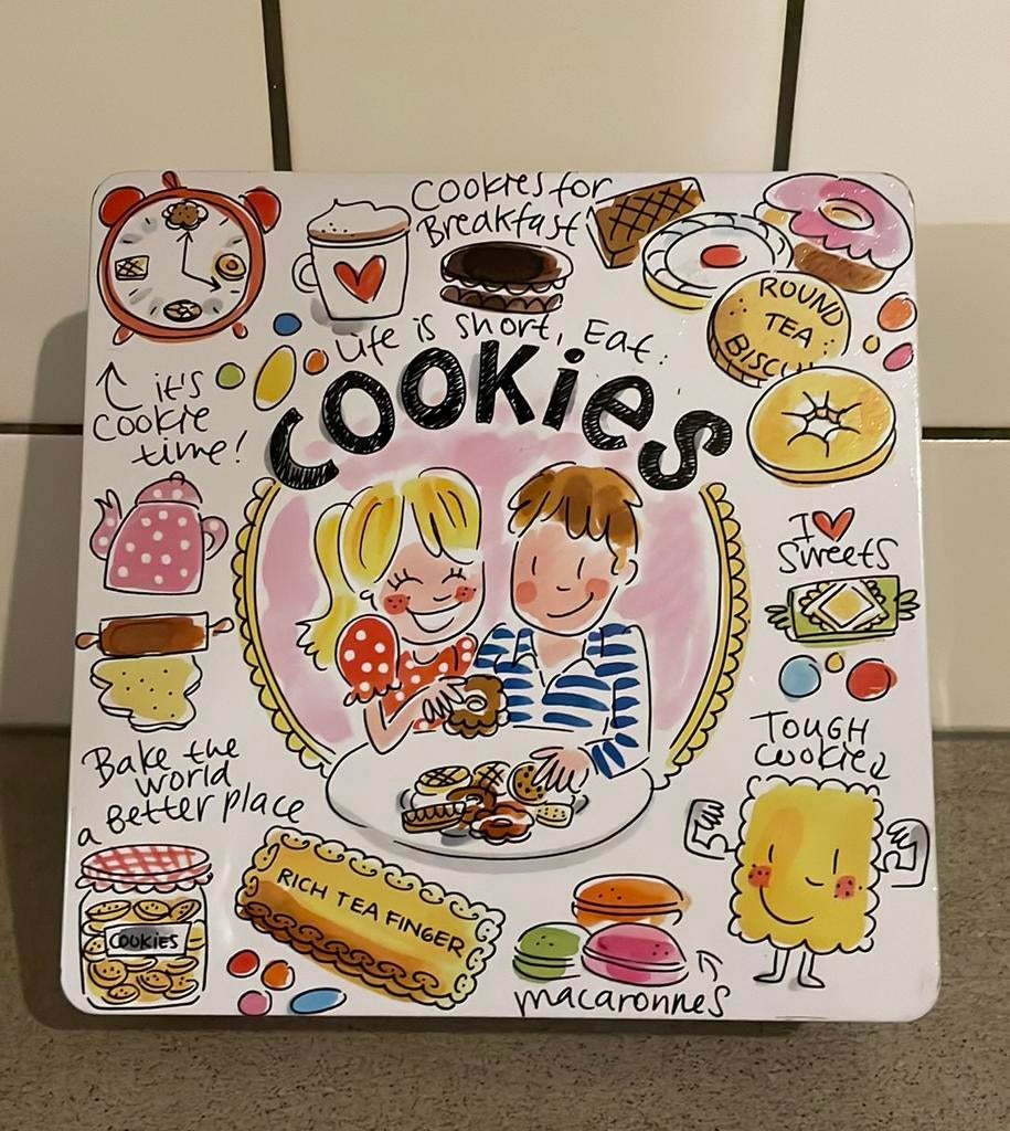 Blond Amsterdam blik trommel Life is short, eat cookies, Ophalen of Verzenden, Zo goed als nieuw, Overige