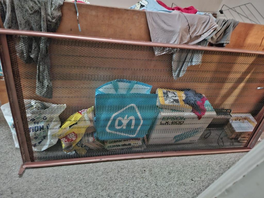 Metalen onderschuifbed, met spiraalbodem., Ophalen, Eenpersoons, 90 cm, Hoogslaper