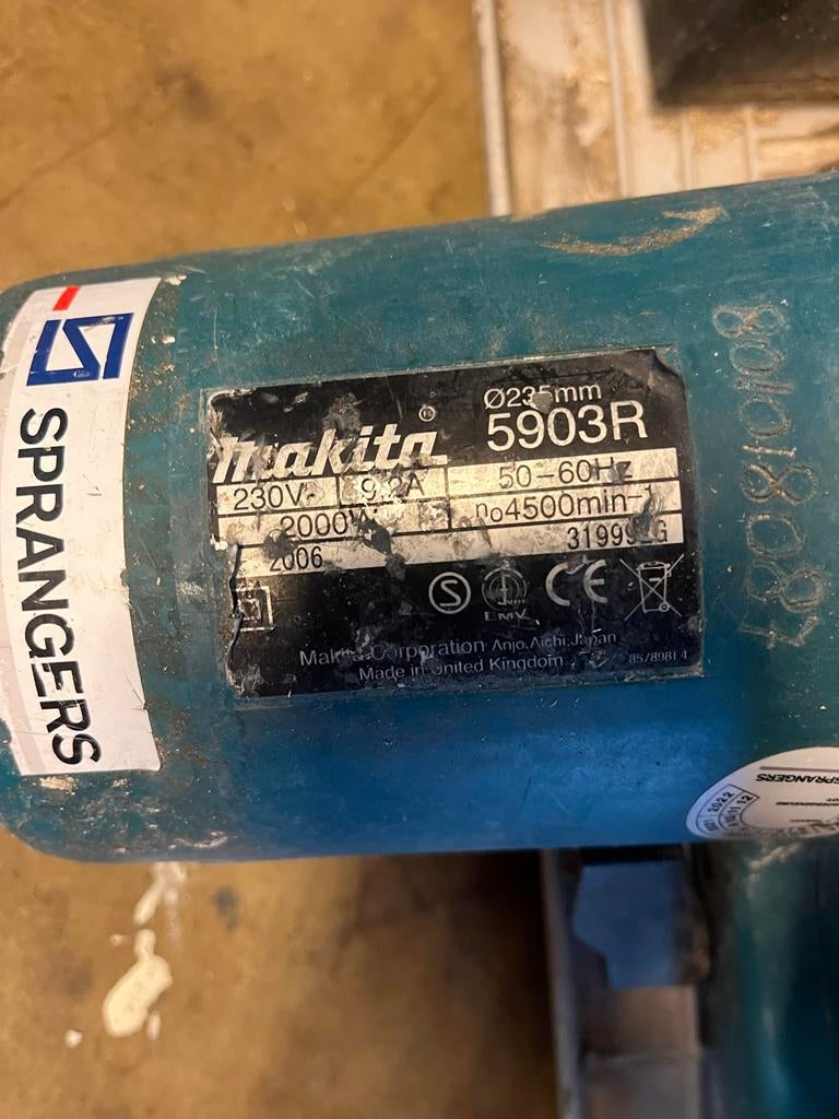 Makita 5903R cirkelzaag, Gebruikt, Cirkelzaag, 70 mm of meer, Ophalen of Verzenden