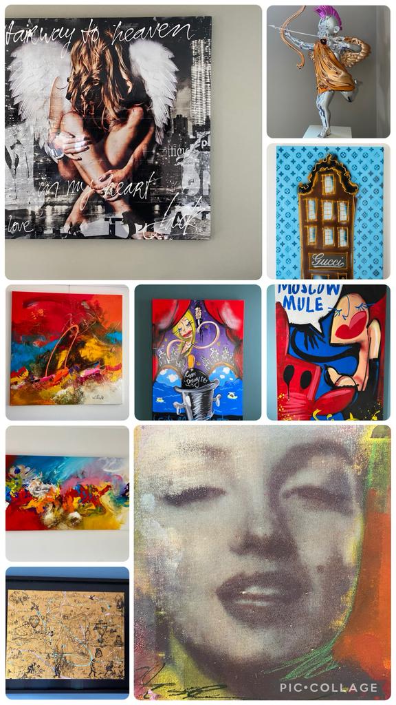 Diverse kunstwerken, Antiek en Kunst, Kunst | Schilderijen | Modern, Ophalen