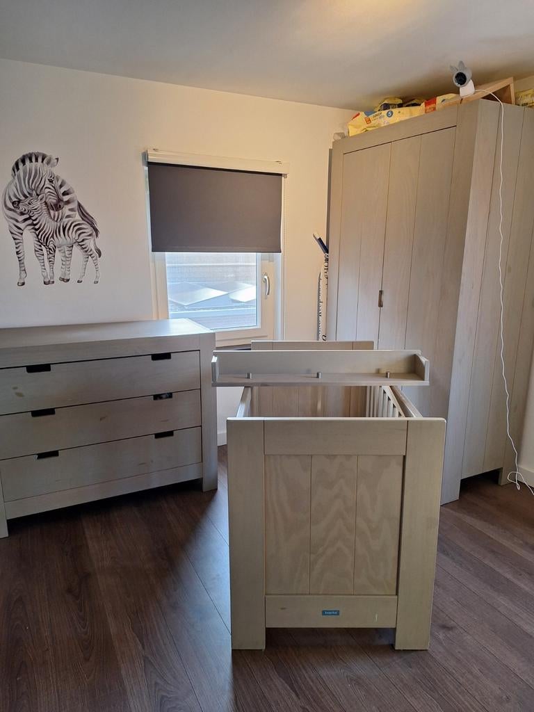 Bopita houten babykamer/slaapkamer | ledikant, kast, commode, Ophalen, Zo goed als nieuw, Jongetje of Meisje