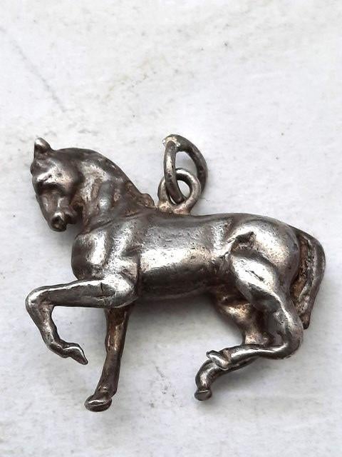 Prachtig zilveren hangertje paard (6232-285), Ophalen, Zo goed als nieuw, Zilver, Dier