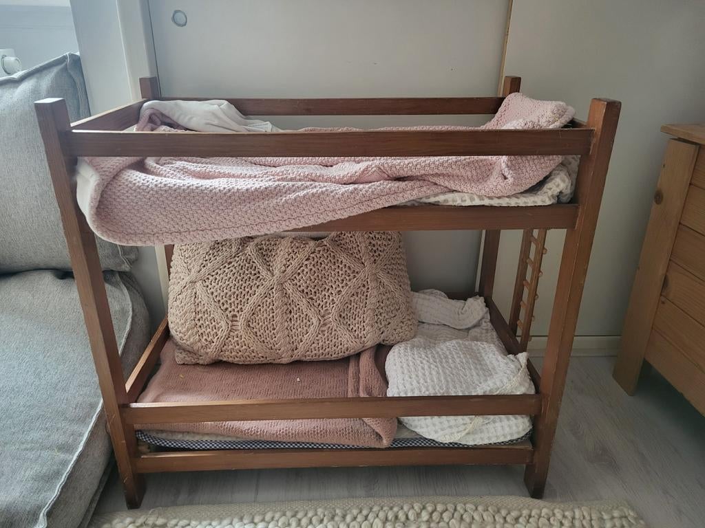 Leuk houten stapelbedje voor poppen, Ophalen, Stapelbed