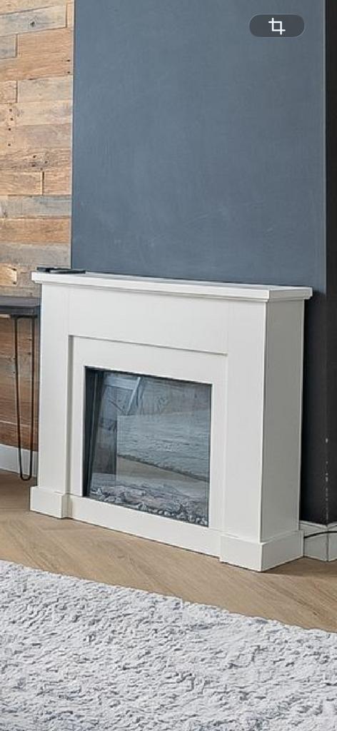 Wit elektrische kachel / sier openhaard, Ophalen of Verzenden, Zo goed als nieuw