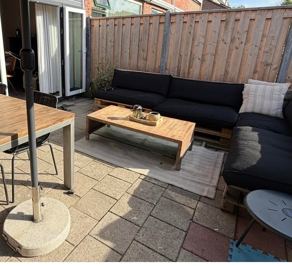 Zwarte Pallet Kussenhoezen - Comfortabel en Stijlvol, Tuin en Terras, Tuinsets en Loungesets, Overige materialen, Gebruikt, Meer dan 8 zitplaatsen