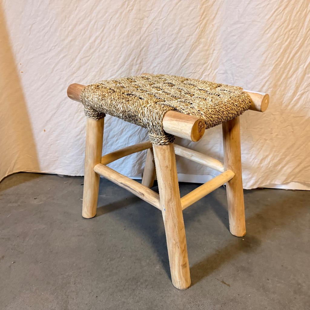 Krukje van massief teakhout - 46 x 34 cm - TTM Wonen