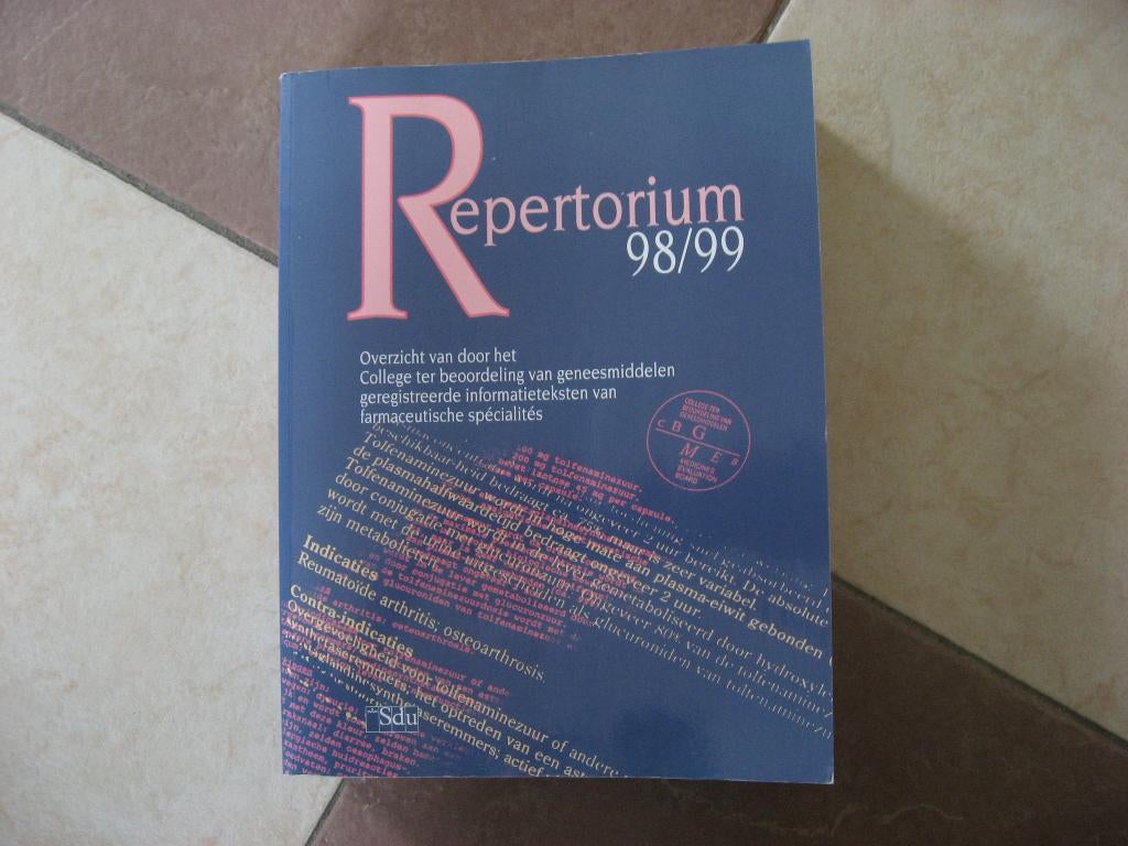 Repertorium 98/99, naslagwerk, Verzenden, Zo goed als nieuw, Overige wetenschappen