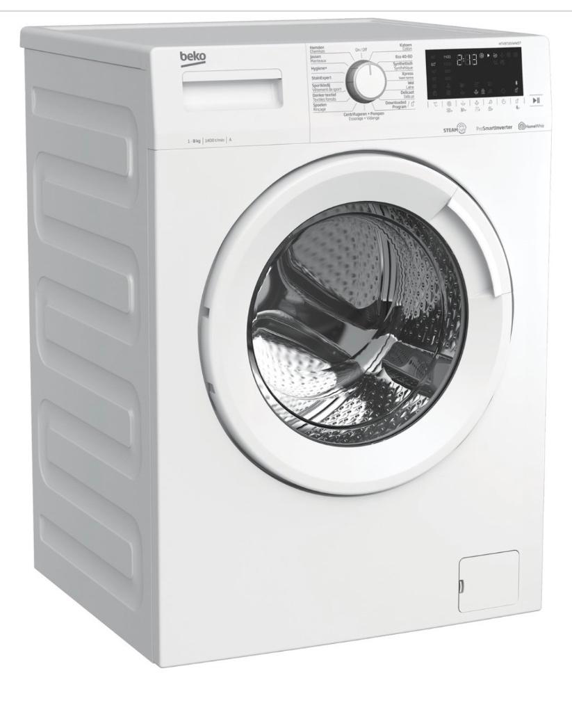 Wasmachine, Witgoed en Apparatuur, Wasmachines, Ophalen, 1200 tot 1600 toeren, Gebruikt, Minder dan 85 cm