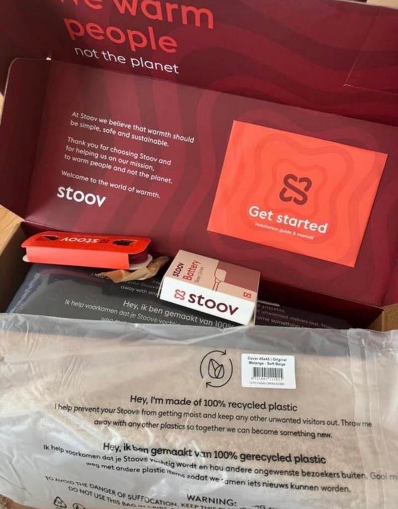 Stoov warmtekussen 45x45 soft beige, Huis en Inrichting, Woonaccessoires | Kussens, Ophalen, Nieuw, Beige, Vierkant