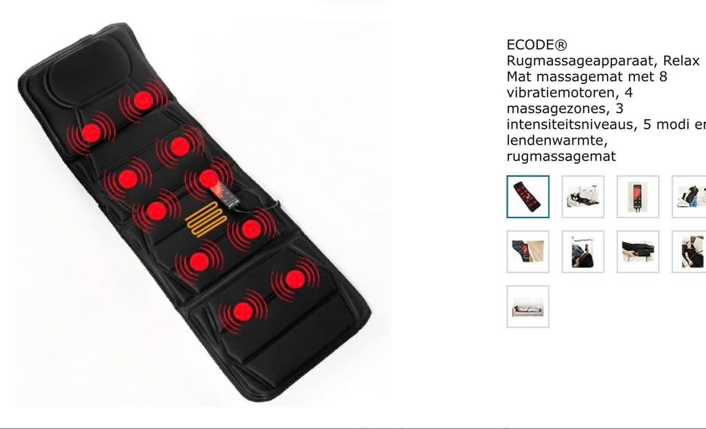 Massagemat, Sport en Fitness, Massageproducten, Zo goed als nieuw, Apparaat, Ophalen of Verzenden