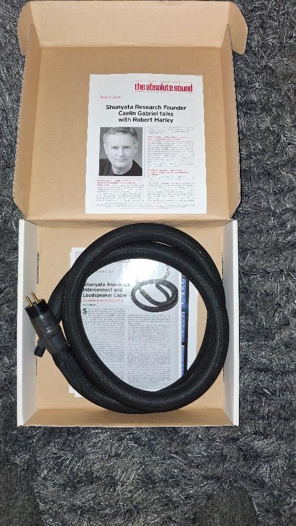 Shunyata King Cobra powercord 2 m, nu in prijs verlaagd, Ophalen of Verzenden, Gebruikt, 2 tot 5 meter, Overige kabels