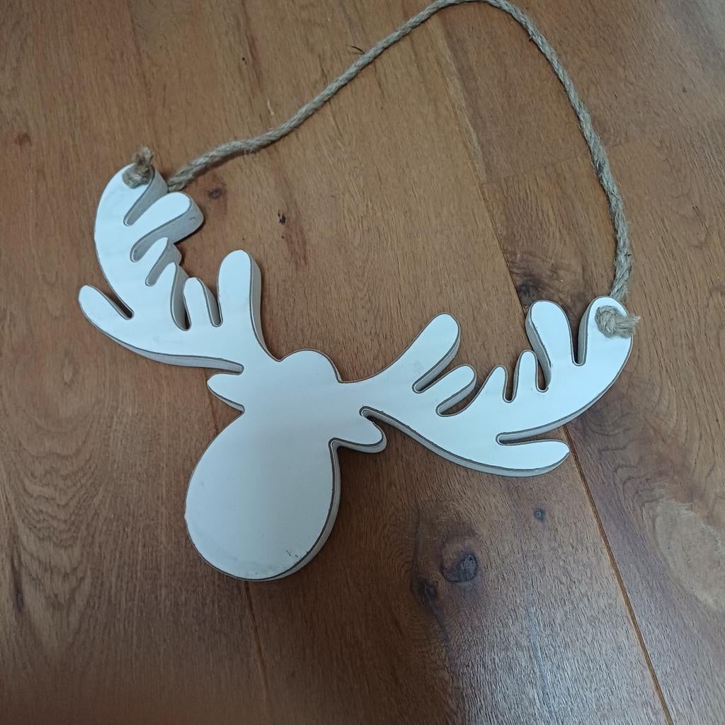 Houten gewei met dik touw om op te hangen binnen of buiten, Ophalen of Verzenden