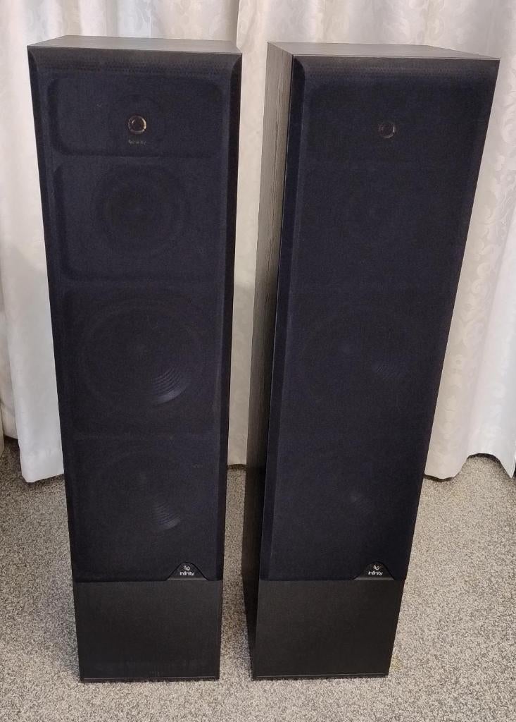 Infinity Reference 61 mkII speakers (refoamed, zwart), Audio, Tv en Foto, Luidsprekers, Zo goed als nieuw, Front, Rear of Stereo speakers