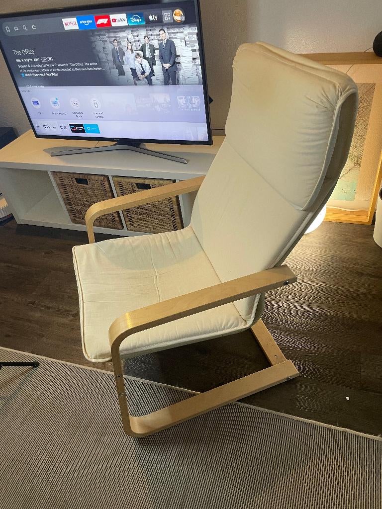 IKEA POÄNG armchair, Huis en Inrichting, Fauteuils, Ophalen, Gebruikt, Overige materialen, Minder dan 50 cm