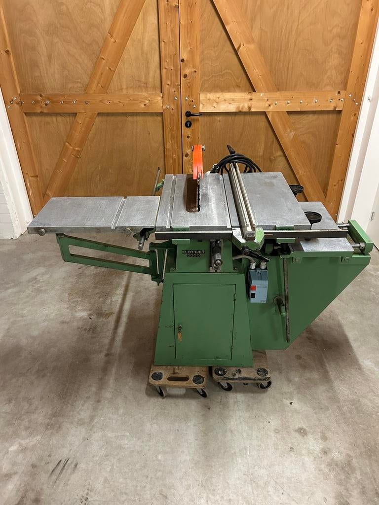 Flottjet 2000 zaagtafel zaagmachine krachtstroom, Ophalen, Gebruikt, 70 mm of meer, Overige typen