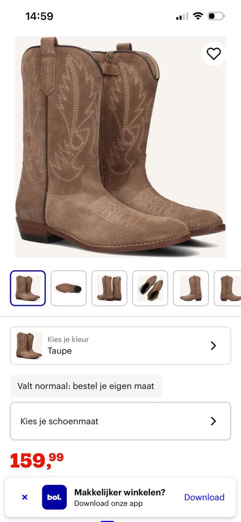 Suede cowboylaarzen maat 36 merk click, Ophalen of Verzenden, Zo goed als nieuw, Zwart, Hoge laarzen