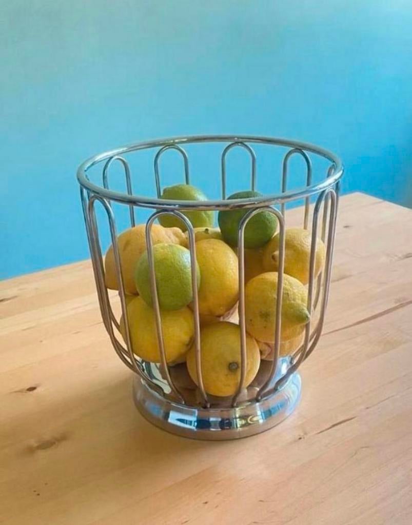 Citrusmand/fruitmand Alessi 2 stuks ZGAN, Ophalen of Verzenden, Zo goed als nieuw, Rond, Overige materialen