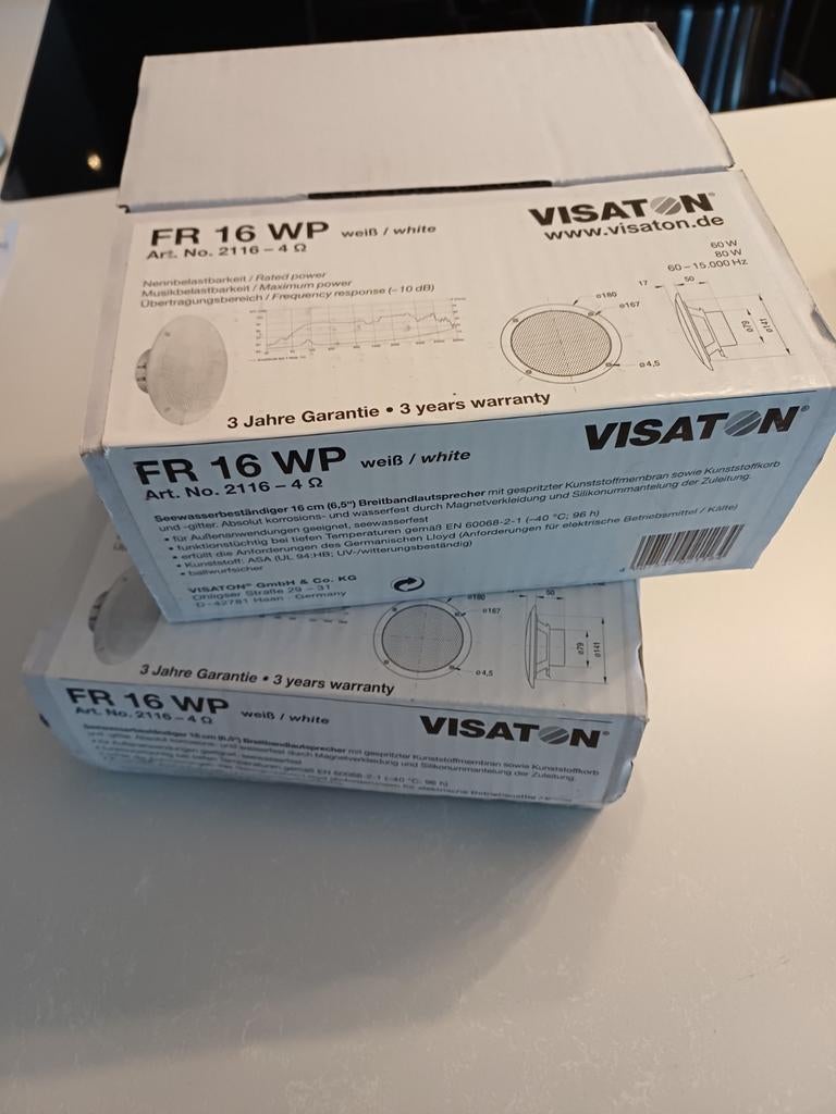 Visaton FR 16 WP Plafond Speaker - Wit (Nieuw), Audio, Tv en Foto, Luidsprekers, Overige merken, Overige typen, Nieuw, Ophalen of Verzenden