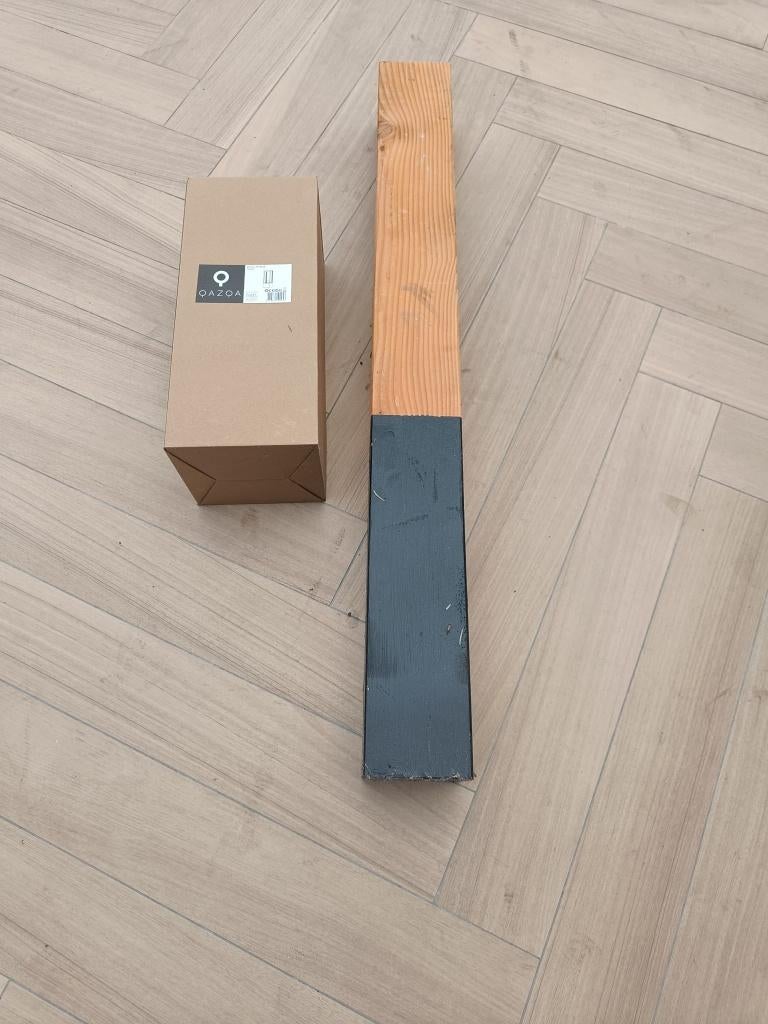 Qazqa Charlois P40 lamp met douglas balk, Ophalen, Minder dan 50 watt, Staande lamp, Nieuw