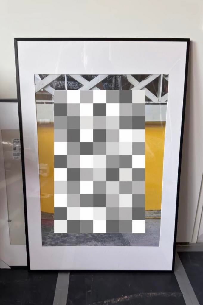 Lomviken lijst 61x91 cm - Zwart, Huis en Inrichting, Ophalen, Metaal of Aluminium, Zo goed als nieuw, 75 cm of meer