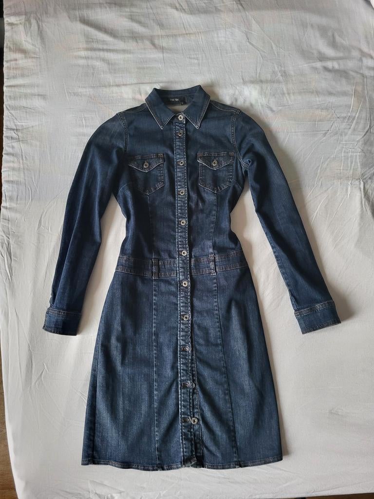 Marc Aurel donkerblauwe denim jurk maat 36, Marc Aurel, Blauw, Ophalen of Verzenden, Zo goed als nieuw