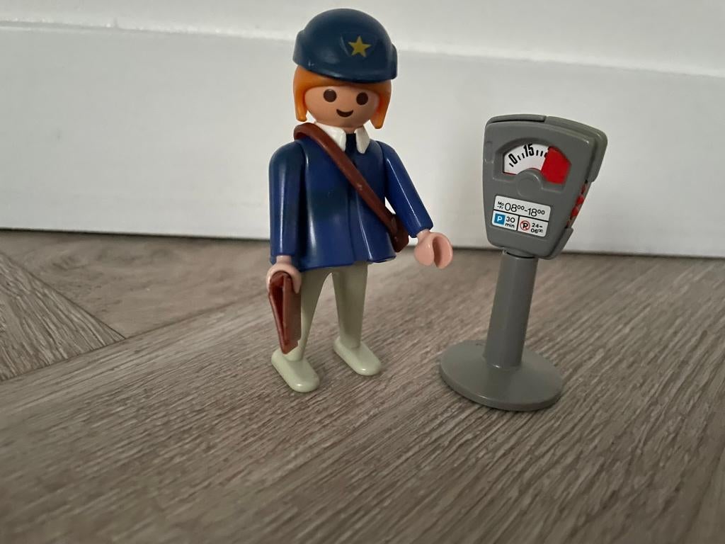 Playmobil, vintage agent met parkeermeter 3349, Ophalen of Verzenden, Gebruikt, Complete set