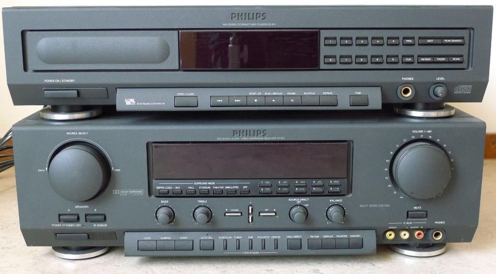 Philips set: FR 951 Receiver plus CD 911, Ophalen of Verzenden, Zo goed als nieuw, 60 tot 120 watt, Overige merken