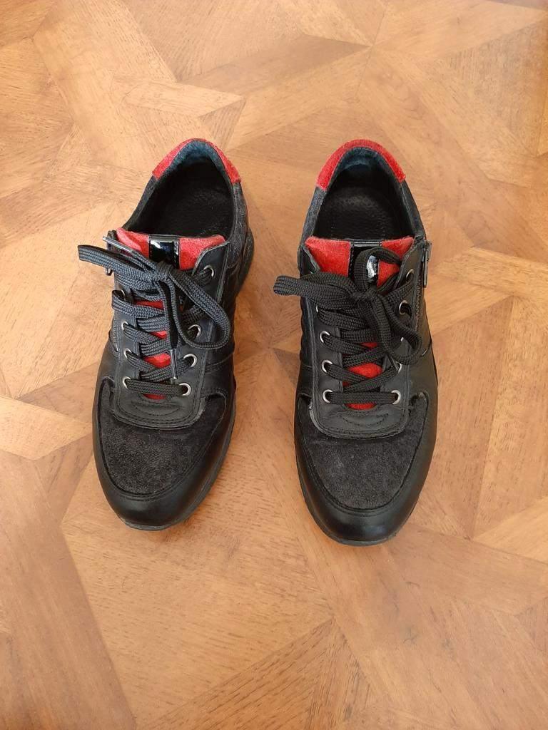 Visions Footwear leren sneakers maat 38, Zwart, Ophalen of Verzenden, Visions, Sneakers of Gympen