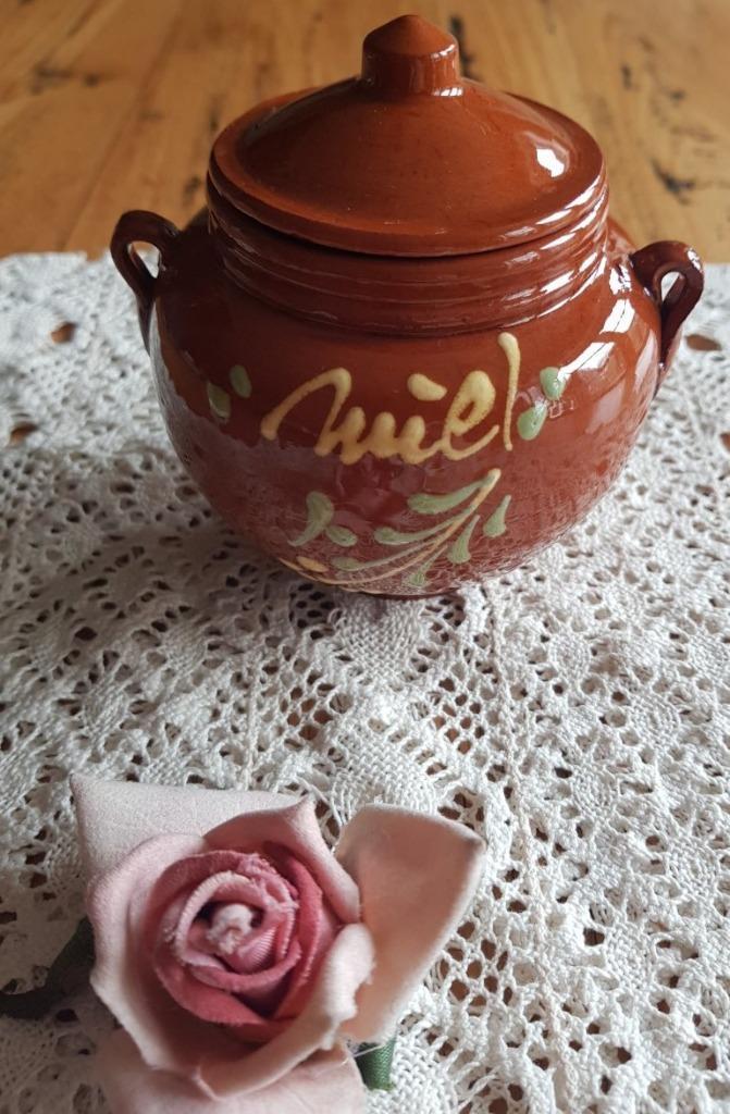 Keramiek Spaans honingpotje, Miel de Lanjaron, Andalusië, Ophalen of Verzenden