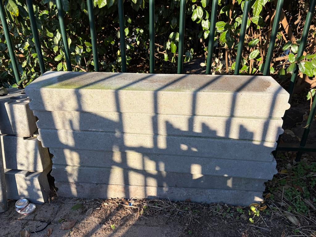 6x Straatbanden, Tuin en Terras, Tegels en Klinkers, Ophalen, Zo goed als nieuw, Beton, Overige typen