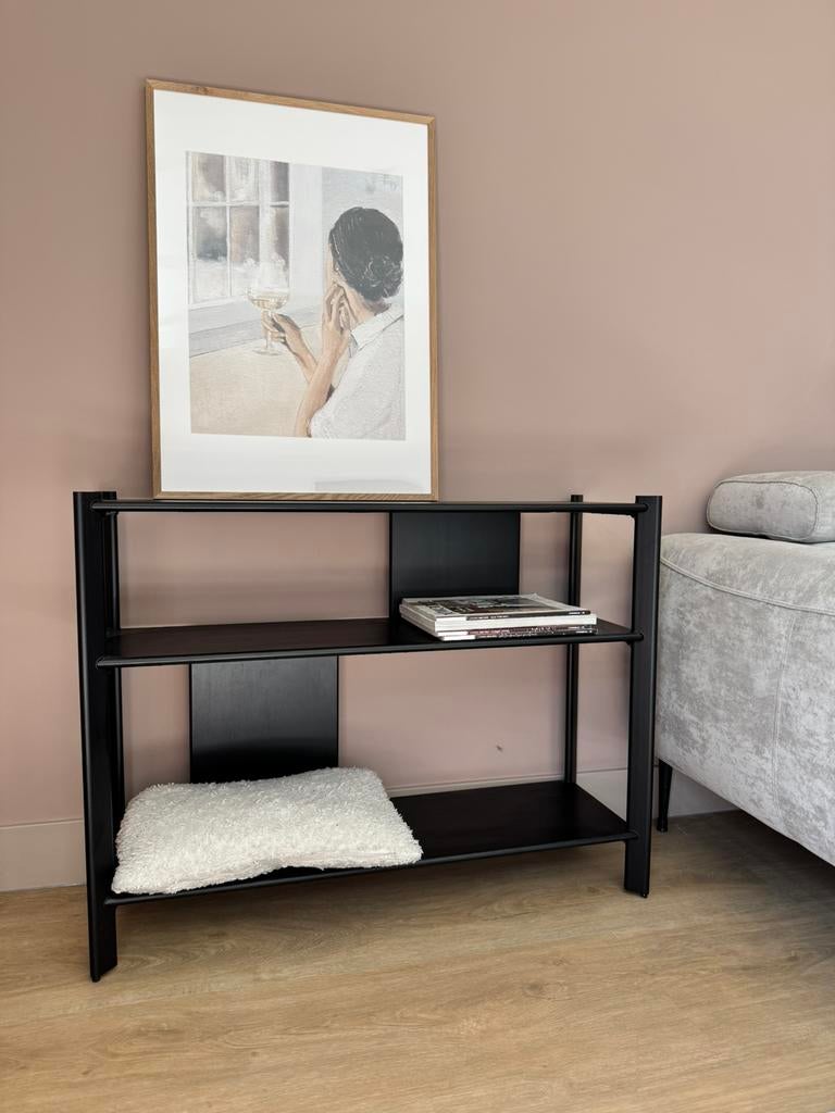 Zwarte sidetable Jättesta Ikea, Ophalen, 50 tot 100 cm, Zo goed als nieuw, 25 tot 50 cm