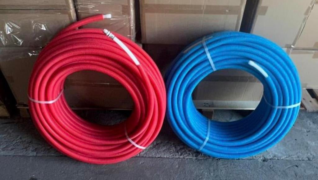 Pex -b buis 16x2 met mantel per rol 75 meter ROOD en BLAUW!, Ophalen, Nieuw, Overige typen