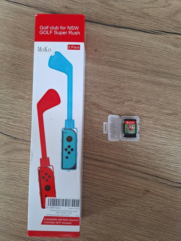 Mario Golf Super Rush + Golfclubs Nintendo Switch, Ophalen of Verzenden, Zo goed als nieuw, Eén computer, Sport