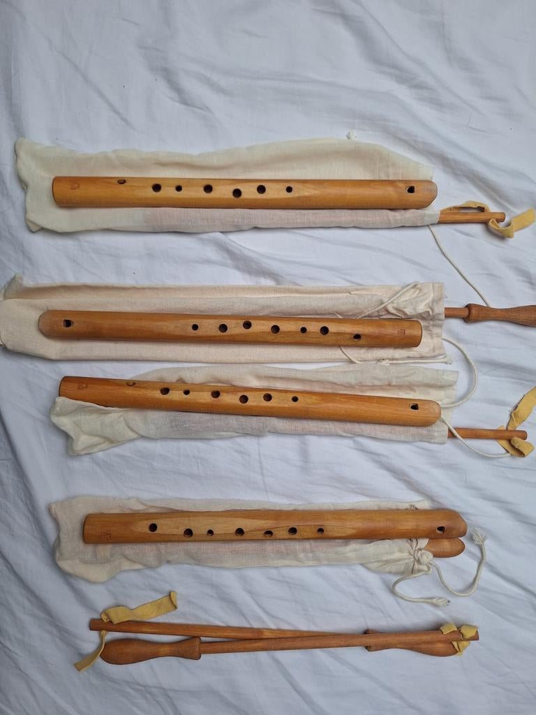 4 houten fluiten - Choroi fluiten, Ophalen of Verzenden, Gebruikt