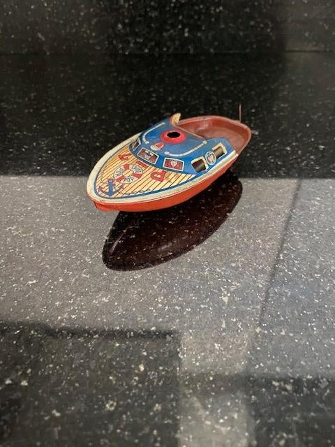 Vintage blik pop-pop candle speed boot Japan jaren '46 '50, Antiek en Kunst, Antiek | Speelgoed, Ophalen of Verzenden