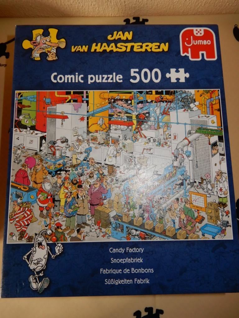 Jan van Haasteren puzzel De Snoepfabriek 500 st. / legpuzzel, Verzenden, 500 t/m 1500 stukjes, Zo goed als nieuw, Legpuzzel