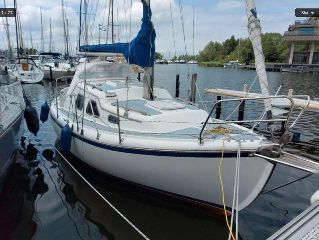 Zeilboot Midget 26 Oostzeejol, Watersport en Boten, Ophalen, Gebruikt, Diesel, Tourjacht of Cruiser