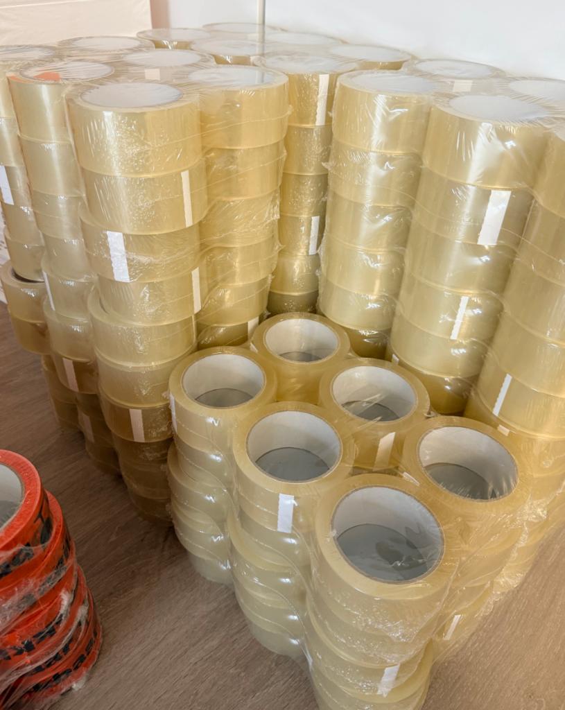 PP Tape Low Noise 50 mm x 66 meter, Transparant, Doe-het-zelf en Verbouw, Kratten en Dozen, Overige typen, Nieuw, Ophalen of Verzenden