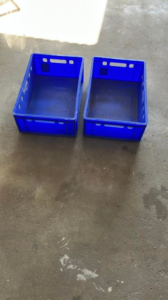 2 kunststof kratten, Ophalen, Gebruikt, 40 tot 60 cm, 50 tot 75 cm