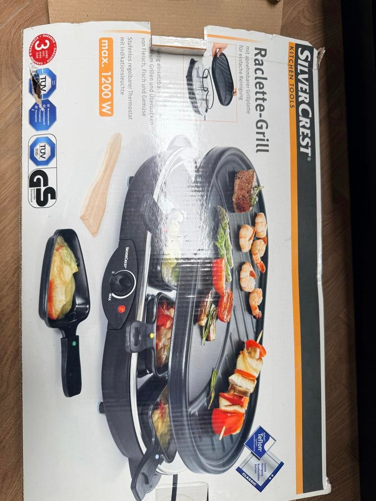 SilverCrest Raclette-Grill 1200W, Ophalen, Gebruikt, 4 t/m 7 personen