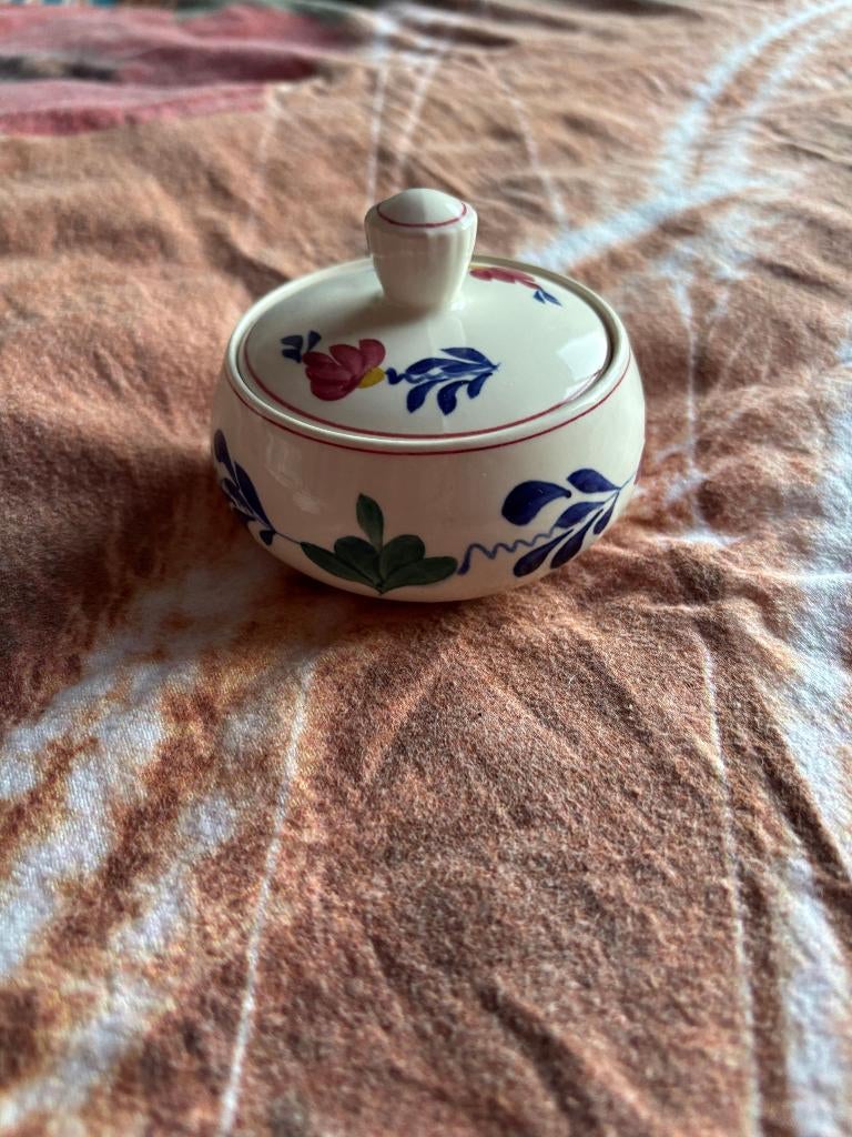 Boerenbont suikerpotje Regout Boerenbond, Gebruikt, Ophalen of Verzenden, Schaal of Schalen, Aardewerk