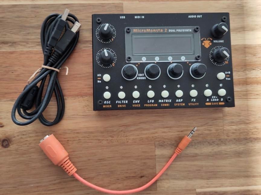 Audiothingies MicroMonsta 2 Dual Polysynth, Overige merken, Zo goed als nieuw, Met midi-aansluiting, Overige aantallen