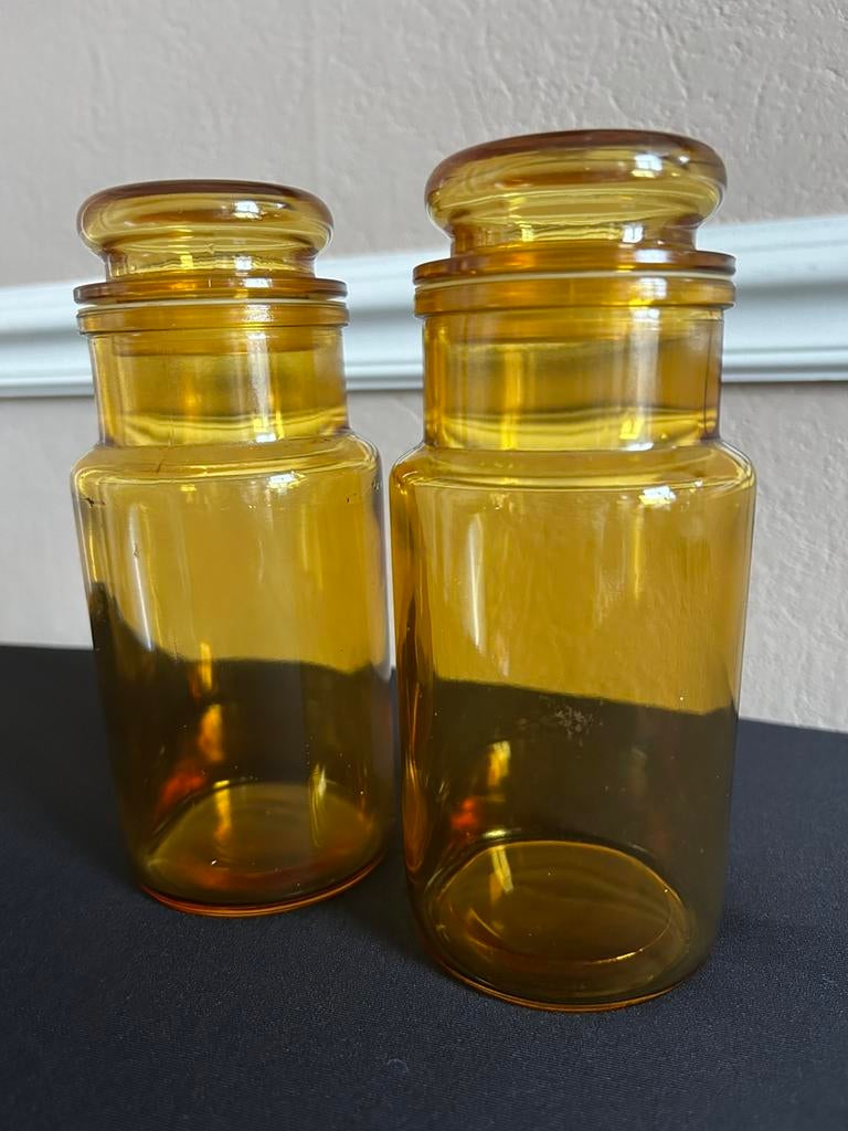 2 Apothekers potten, vintage love, prijs is voor 2 potten, Ophalen of Verzenden