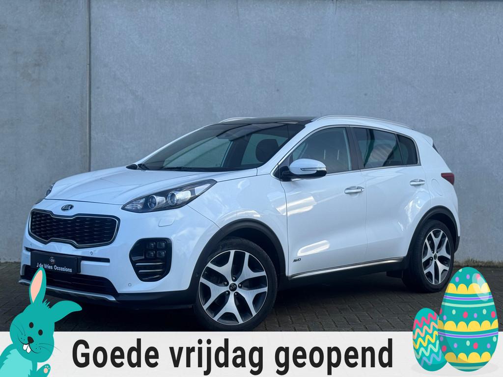Kia Sportage 1.6 T-GDI 4WD GT-Line PlusLine AUTOMAAT PANODAK, Auto's, Kia, 1591 cc, 4 cilinders, Wit, Bedrijf