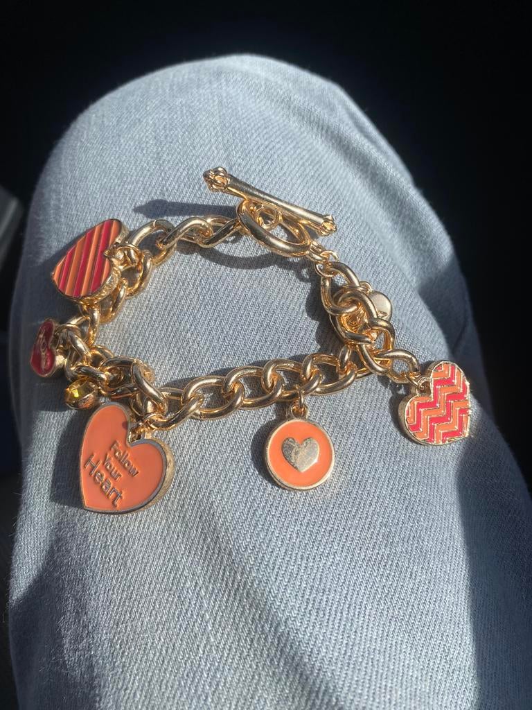 Armband xo dames goud leuke mode, Sieraden, Tassen en Uiterlijk, Armbanden, Ophalen of Verzenden, Zo goed als nieuw, Goud